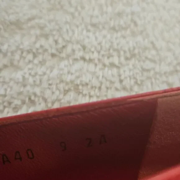 NEW Salvatore Ferragamo Red Heels Pumps Leather Shoes Luxury Formal Office Party - Picture 5 of 6